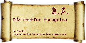 Márhoffer Peregrina névjegykártya